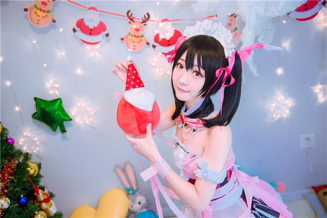 蓝裳LoveLive妮可情人节女仆Cosplay5