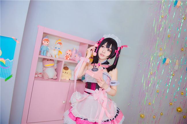 蓝裳LoveLive妮可情人节女仆Cosplay4