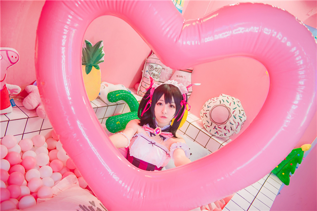 蓝裳LoveLive妮可情人节女仆Cosplay8