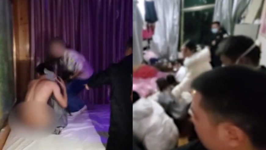 警方年前最后一次扫黄,涉黄男女床上赤裸被抓,第一视角曝光!