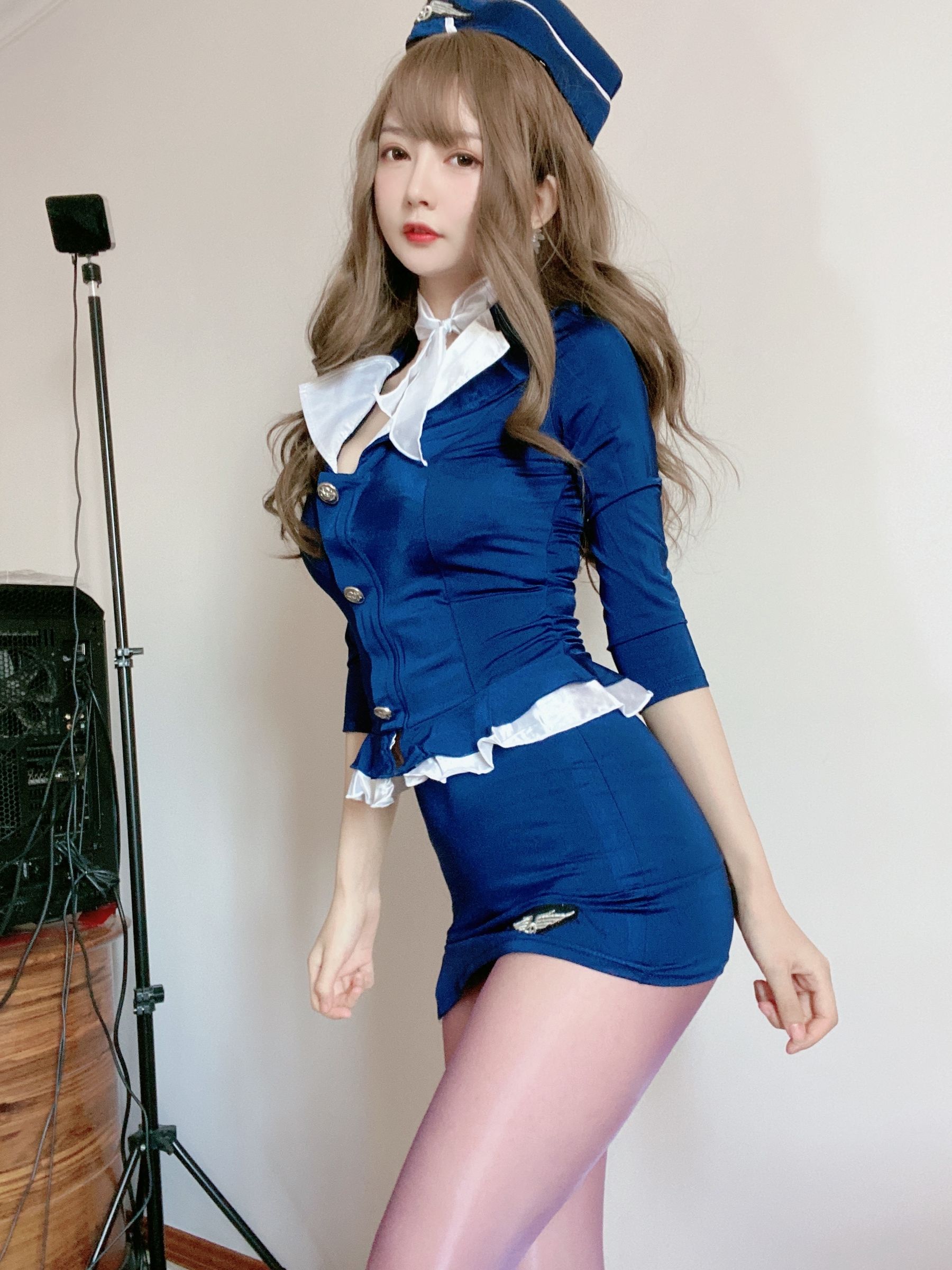 [福利COS] 51酱 - 蓝色制服装 1