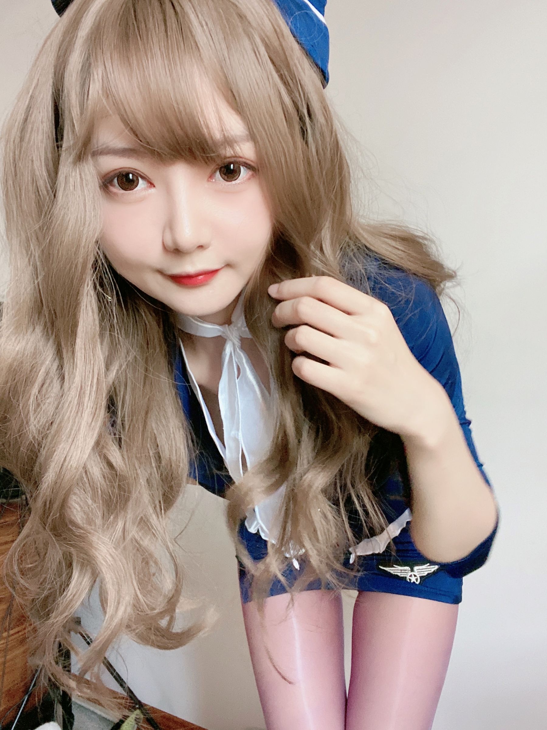 [福利COS] 51酱 - 蓝色制服装 3