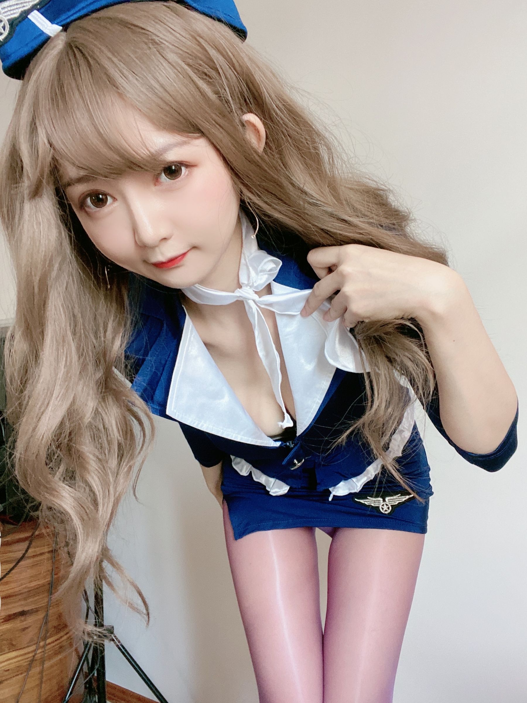 [福利COS] 51酱 - 蓝色制服装 4