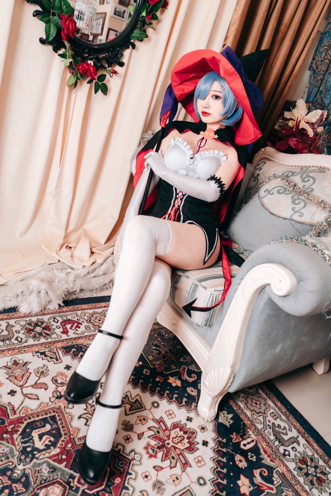 桃墨万圣节蕾姆cosplay5