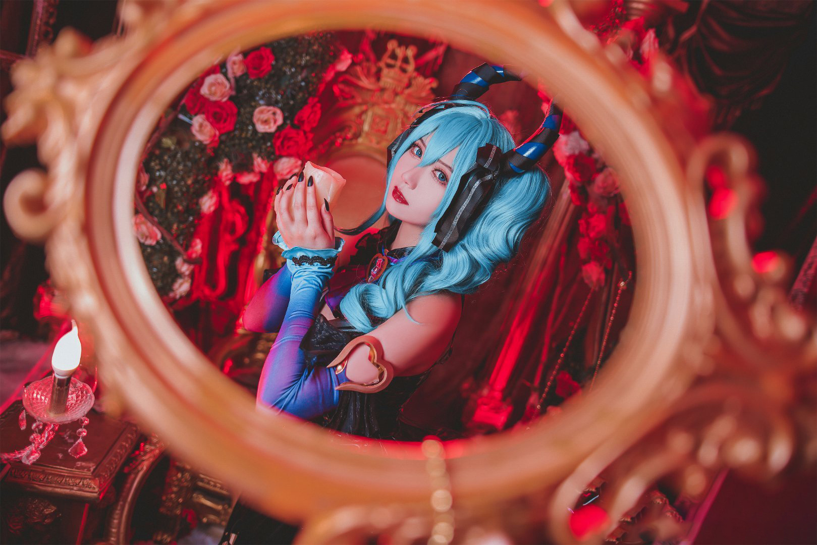 一只郁_可爱_凛初音未来小恶魔CosPlay8