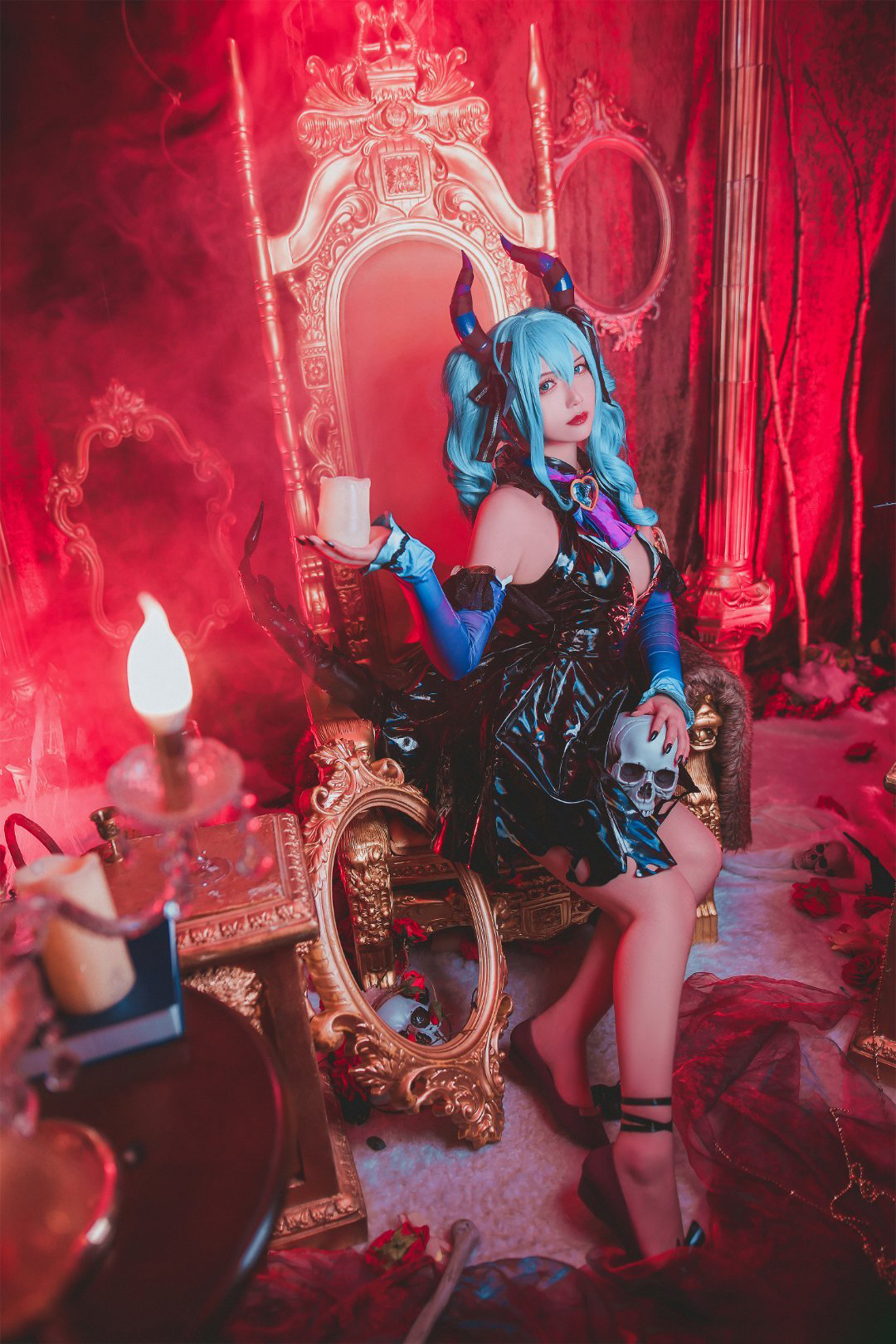 一只郁_可爱_凛初音未来小恶魔cosplay1