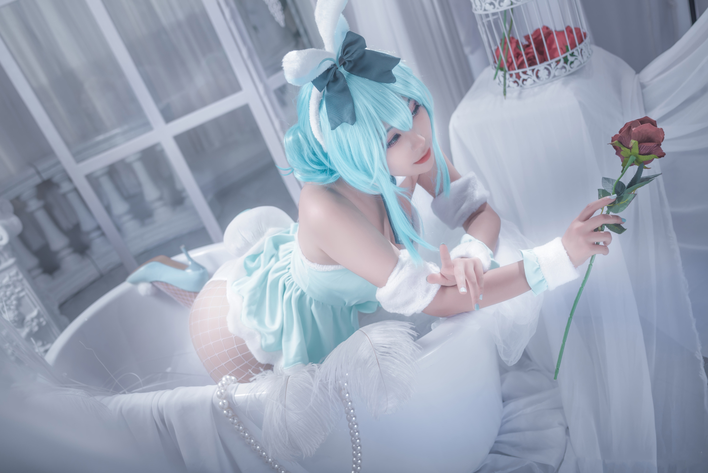 怪兽初音白兔CosPlay6