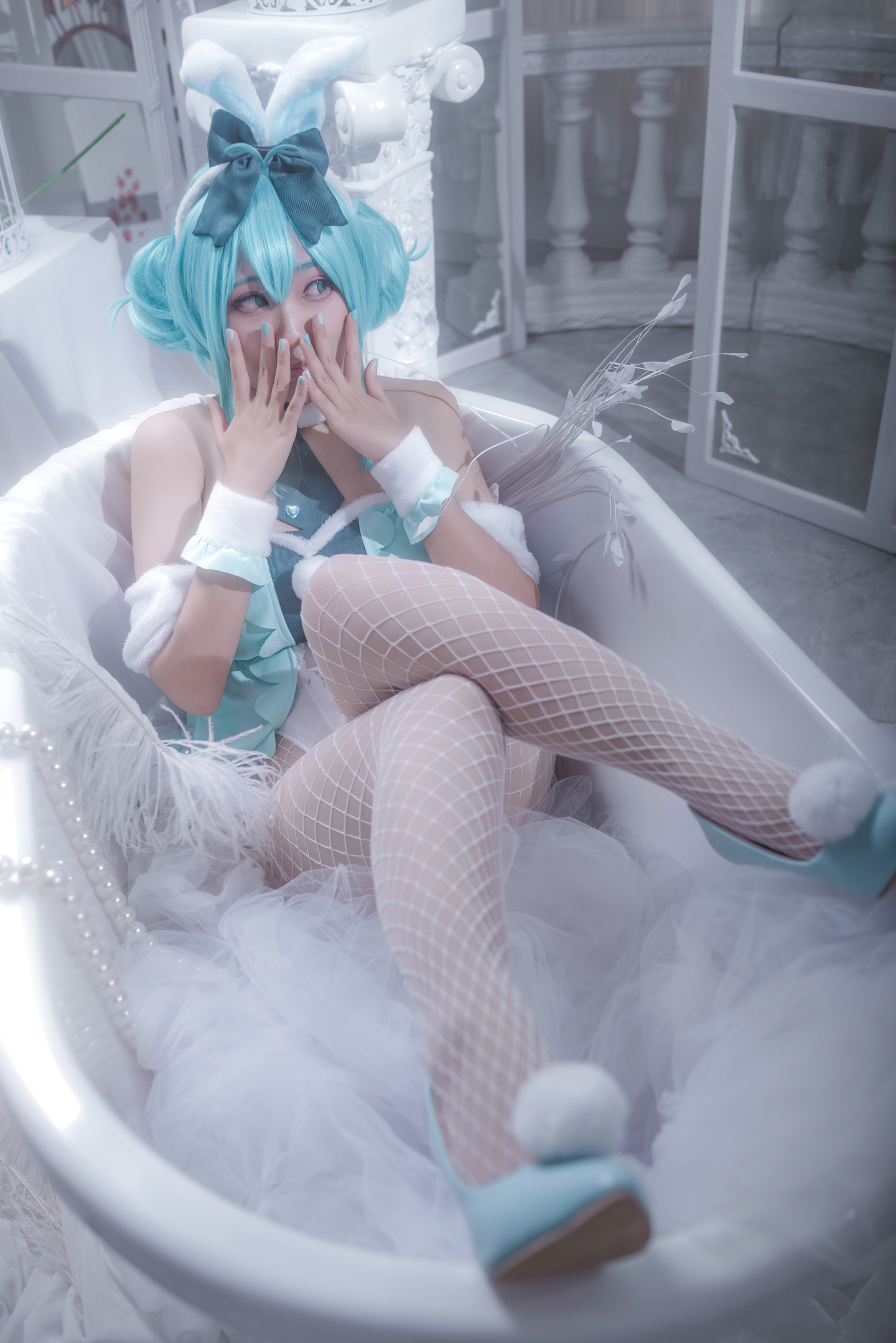 怪兽初音白兔cosplay3