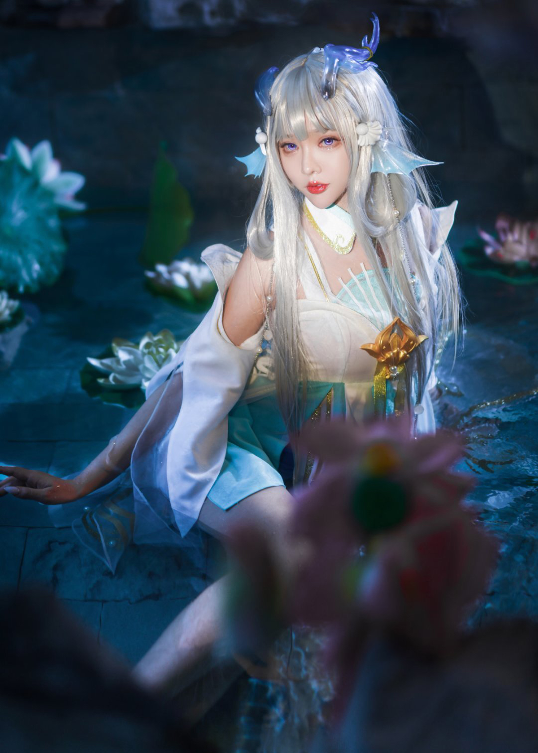 敲可爱哒nico酱王者荣耀西施游龙清影cosplay3