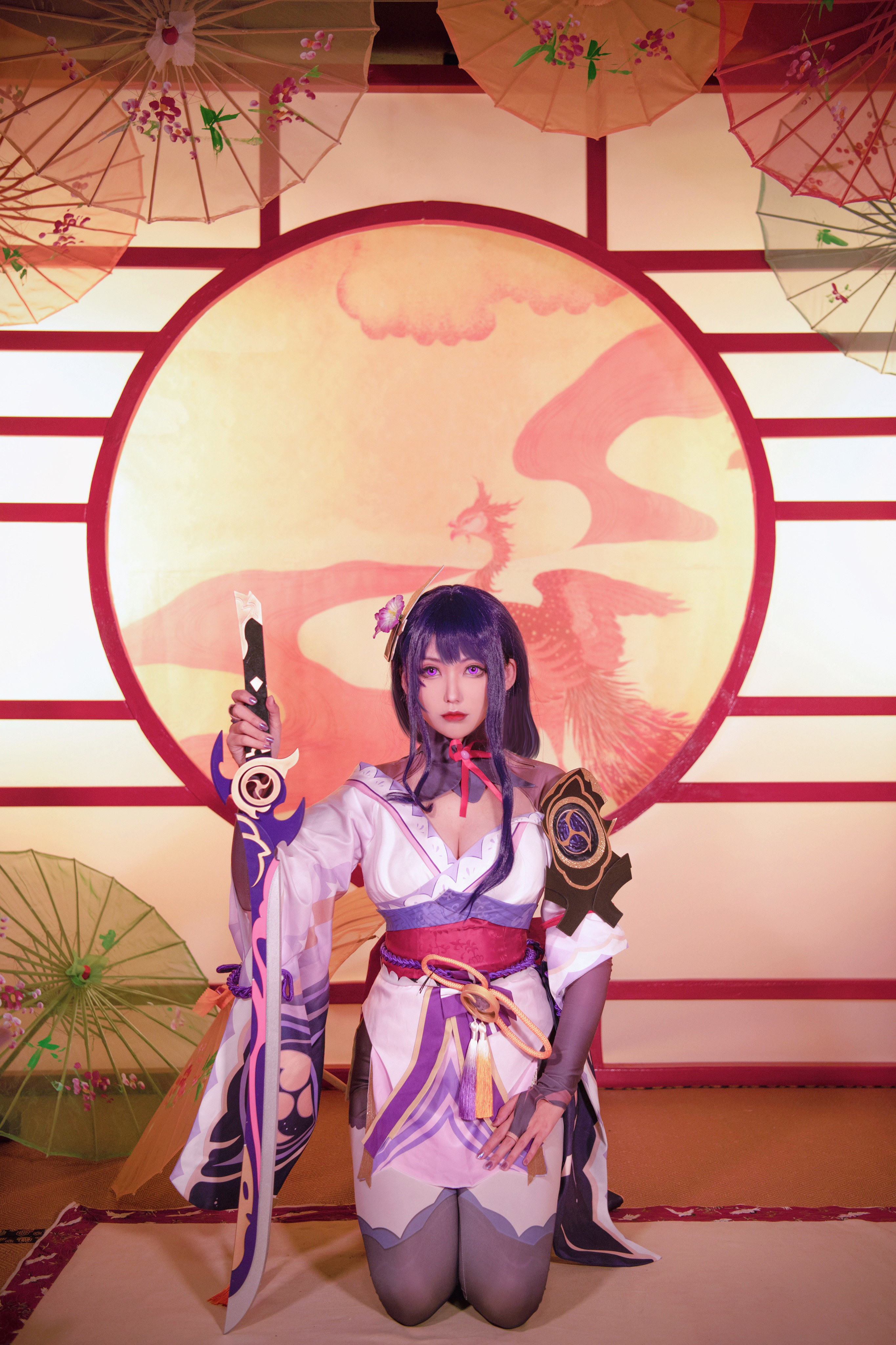 怪獣要努力变强原神雷电将军CosPlay4