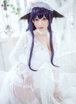 鳗鱼霏儿Cosplay碧蓝航线吾妻婚纱