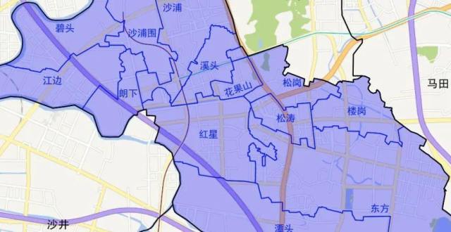 深圳市宝安区松岗街道社区分布地图