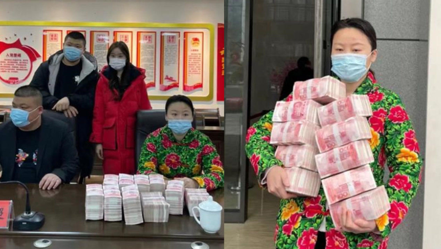 草帽姐为抗疫捐款150万,手捧现金携全家现身,善举感动万千网友