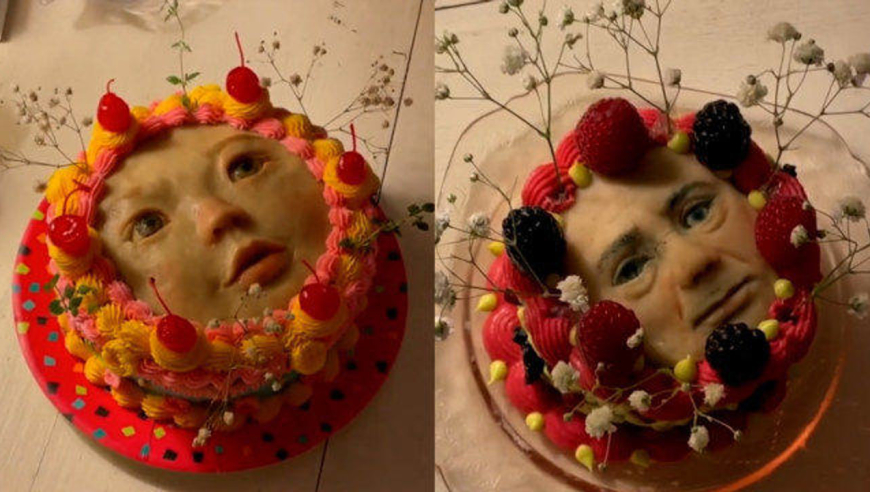 国外女子制作人脸蛋糕,逼真模样极其诡异,最后一个网友直呼吓人