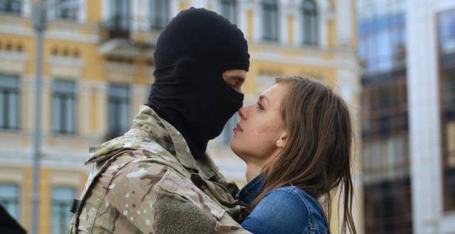 乌克兰战争离别图片