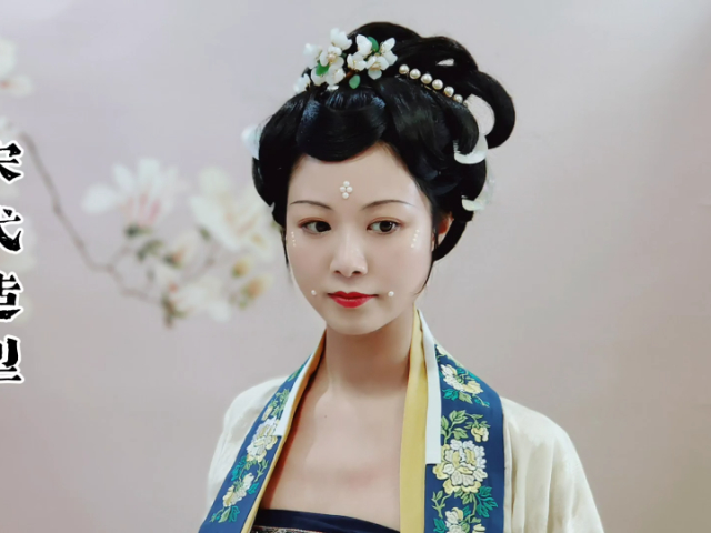 清新温柔宋代发型教程,教你做宋朝精致女孩