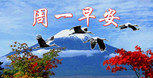 4月11日星期一早上好问候祝福动态表情图片大全 春季周一最新早安问候