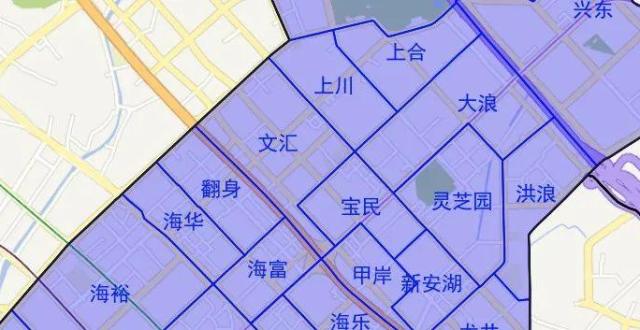 深圳市宝安区新安街道21个社区分布地图