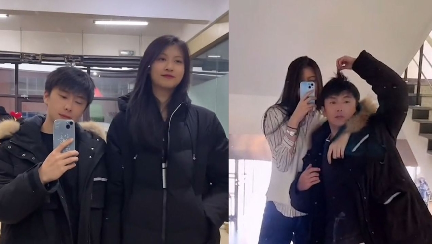 小伙和女友身高差12厘米,站在一起瞬间"小鸟依人":最萌身高差