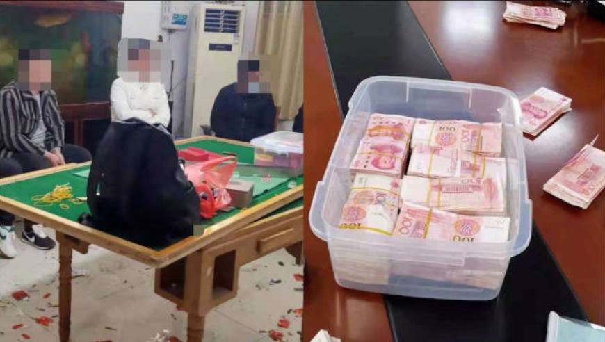 直击警方抓赌现场:赌徒猝不及防,民警迅速出手