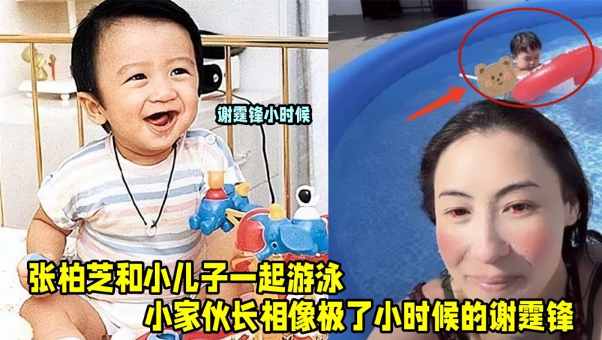 张柏芝三胎儿子长相首次曝光,像极了小时候的谢霆锋,生父身份仍是个谜