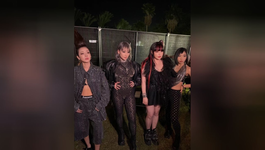 二代女团2ne1 科切拉音乐节合体舞台