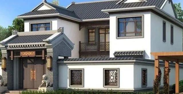 3套造价50万左右的自建中式合院别墅,这样的别墅建在农村才叫有面子!