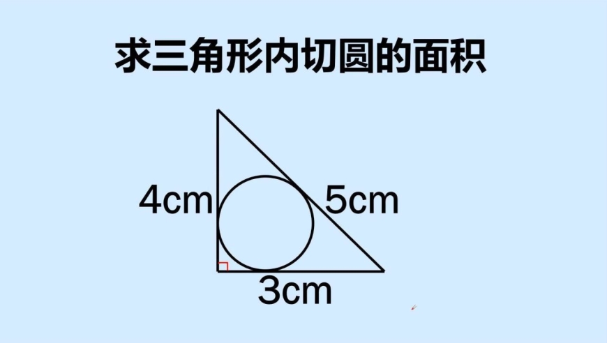 初中數學必考題:直角三角形中,求內切圓的半徑