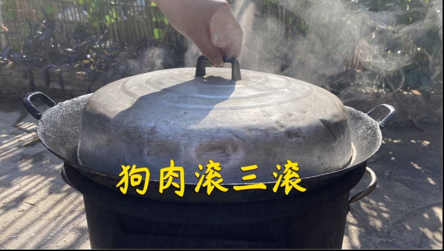 狗肉滚三滚,神仙站不稳,吃了多年的狗肉就喜欢这吃法,太香了