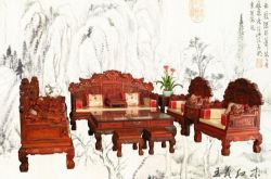 適所にある技量の詳細マホガニーの家具エレガントな赤いローズウッドの家具の仕様、マホガニーの家具