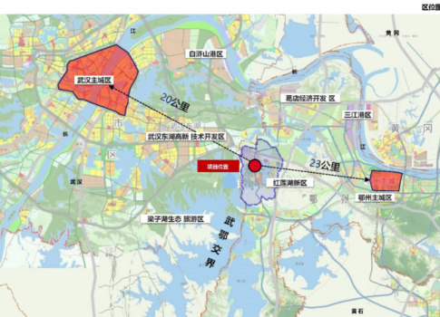 鄂州红莲湖新区第五小学-武昌实验寄宿小学龙湖分校规划方案出炉
