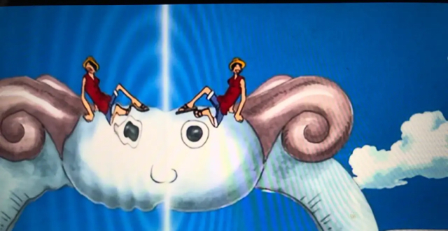 活吞,肚子里竟然蓝天白云风景如画拥有人类情感的大鲸鱼和海贼的约定