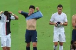 Son Heung-min turned into a little fanboy, exchanged jerseys with Ronaldo and kissed directly
