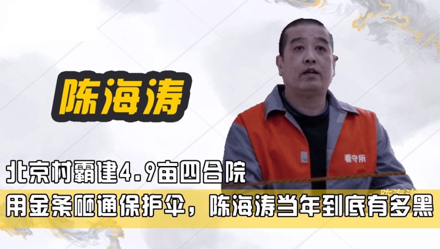 北京村霸建4.9亩四合院,用金条砸通保护伞,陈海涛当年到底有多黑