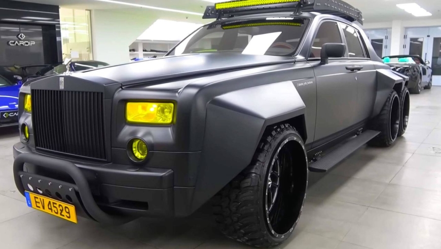 老外耗时3个月花费3500万,打造世界首台六轮版劳斯莱斯幻影