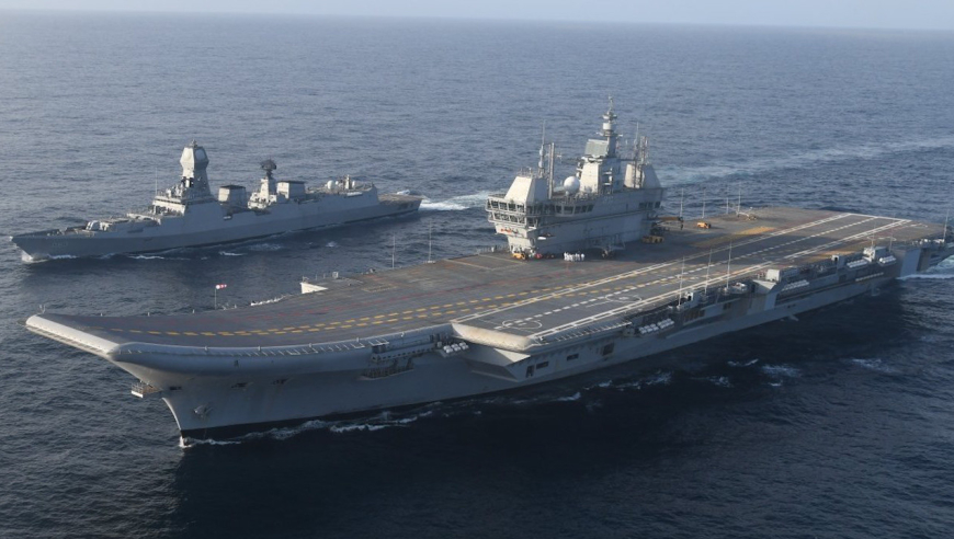 印度首艘国产航母"维克兰特"号交付海军