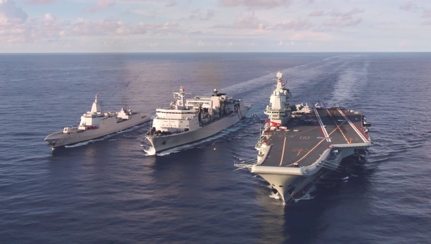 山东舰航母编队训练画面来了