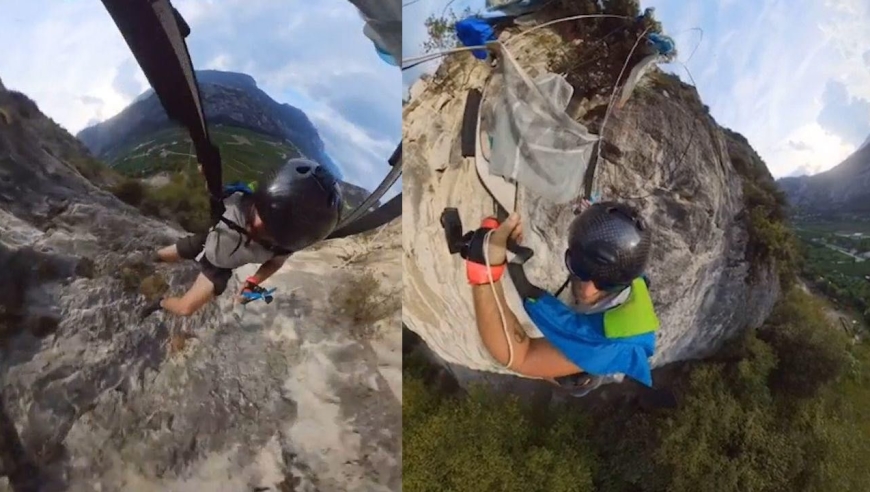 澳男子跳伞时被挂在树上2小时 头盔摄像头拍下惊险一幕