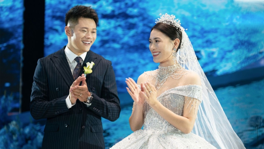 田径名将谢震业陆敏佳举行婚礼,网友:孩子长大破亚洲纪录