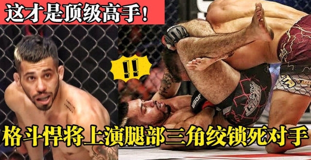 格斗场上十大降伏技之腿部三角绞！锁技一旦形成对手必须拍手认输_腾讯新闻