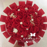 手工diy制作发饰 和风樱花飘带头饰 古装汉服中