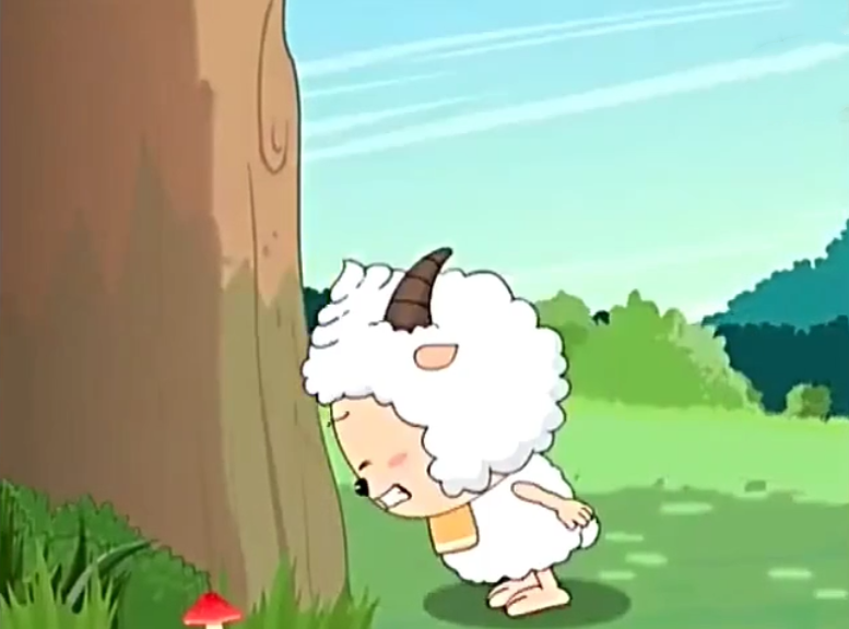 懒羊羊发型隐藏的能力,当他撞树一百下后,终于发现了这个秘密!