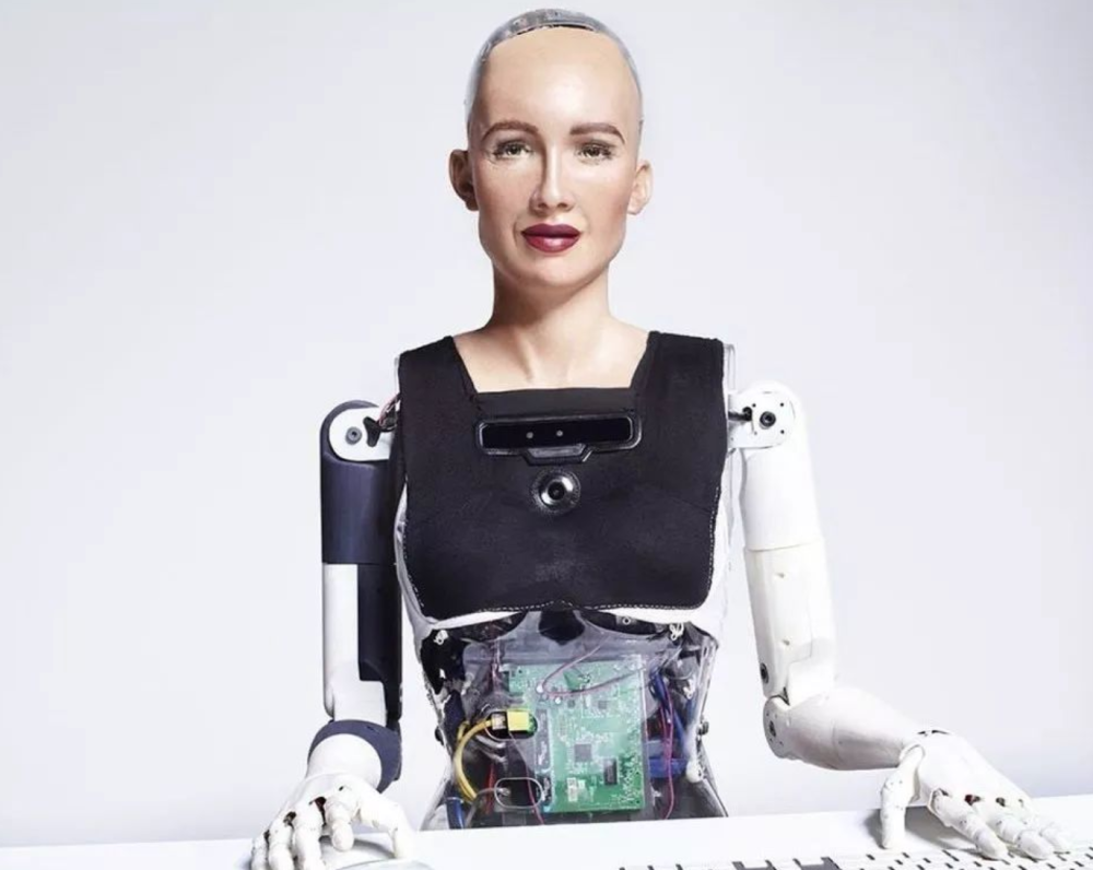 5个神奇的美女机器人其中机器人索菲亚把总统吓得说不出话