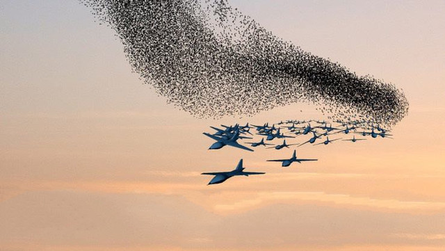 中国秀1180架无人机蜂群