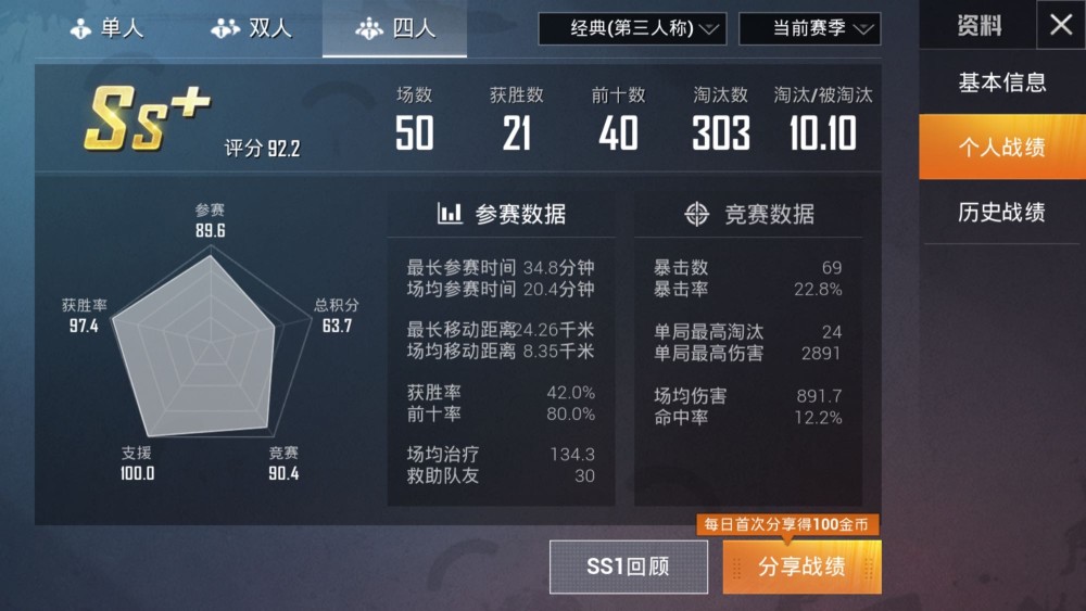 玩家展示和平精英0的kd值娱乐重要战绩不重要