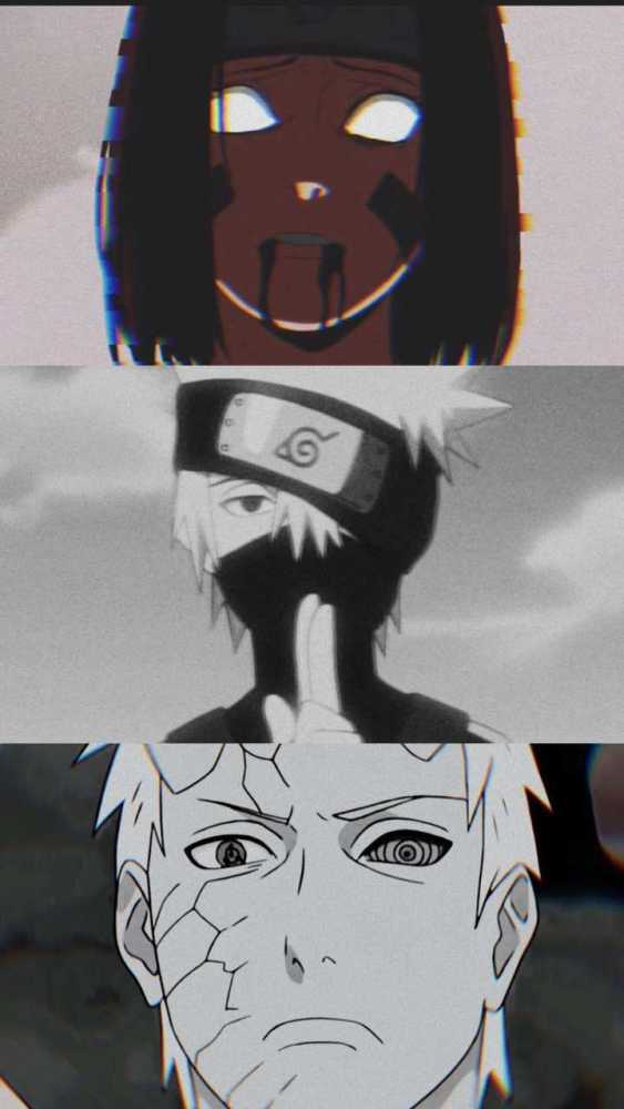 《火影忍者壁纸》黑白宇智波鼬带土手机壁纸