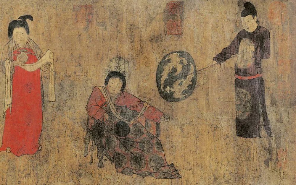 张萱簪花仕女图-千图网
