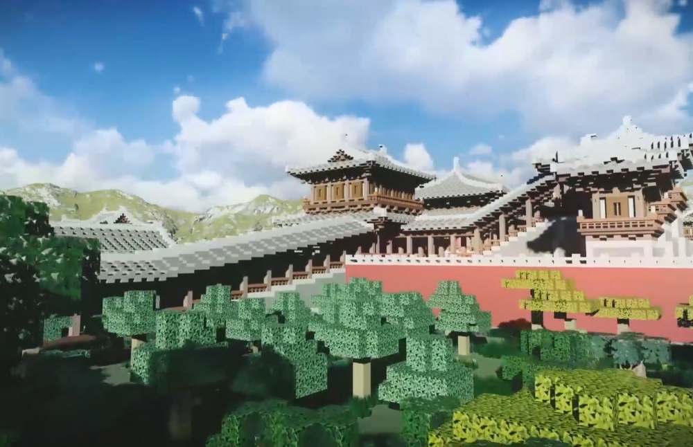 佩服这些玩家的毅力在我的世界中搭建出了唐朝的大明宫