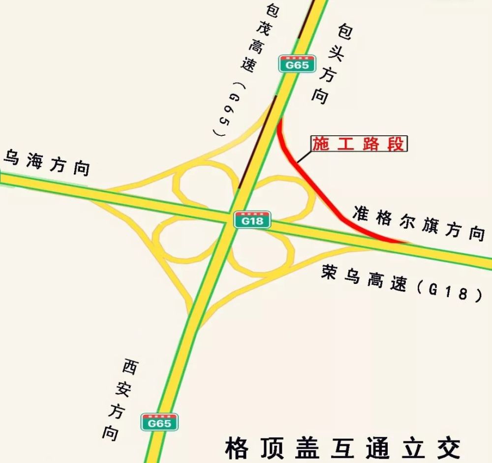 包头市北绕城公路图图片