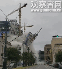 美国在建酒店倒塌已致2死1失踪,游客以为"911"重现
